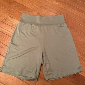 Green Cloth Biker Shorts